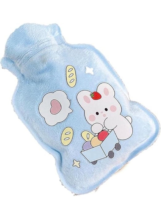 قربة مياه ساخنة محمولة صغيرة مع غطاء فرو ناعم - سعة 150 مل مضادة للتسريب لتدفئة اليدين، القدمين، وتخفيف آلام الرقبة والخصر - Image 1